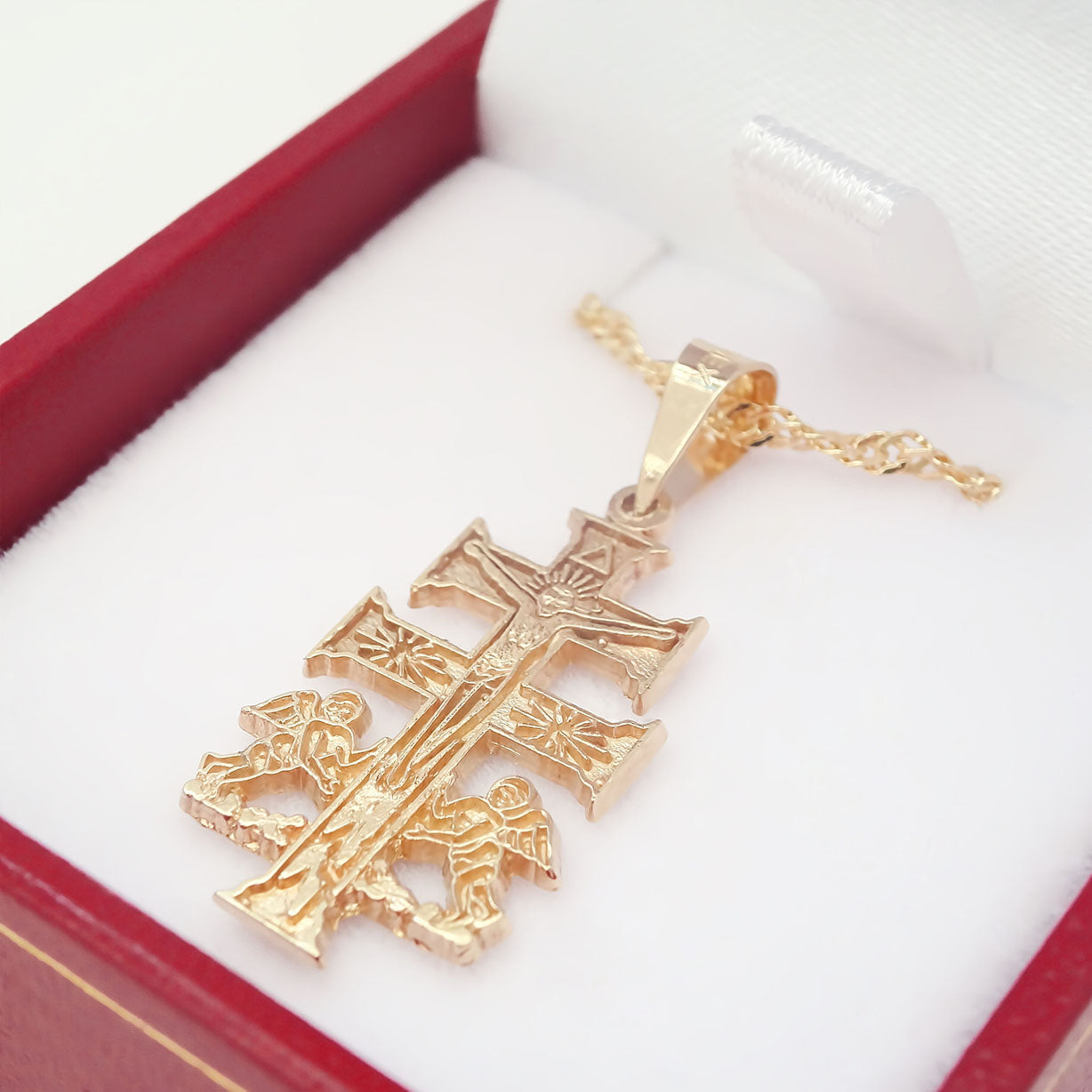 Amor Eterno - Dije Cruz De Caravaca / Oro 10k